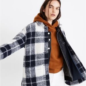 NWT Madewell Walton Shirt Jacket Colleton Plaid